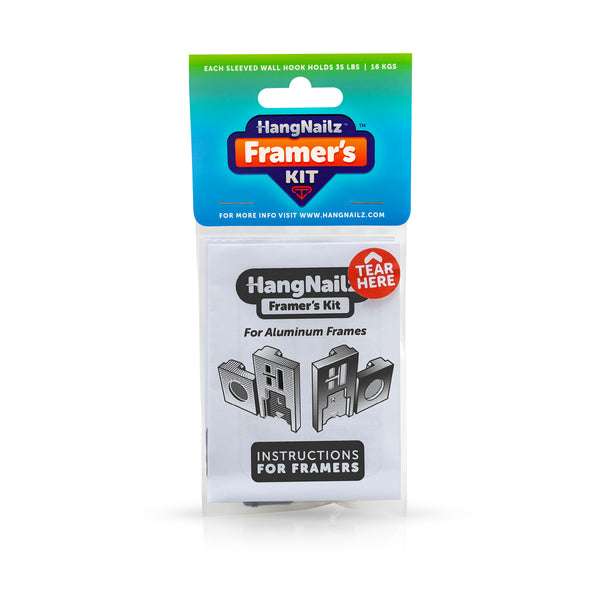 HangNailz™ Framer's Kit—Professional 2-Part Drywall Hanger & Sleeve Kit, Aluminum Frame Edition