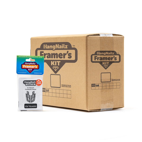 HangNailz™ Framer's Kit SoloPak, Wood & Composite Frame Edition— 50-Count Carton