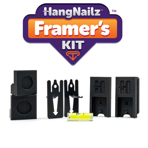 HangNailz™ Framer's Kit—Professional 2-Part Drywall Hanger & Sleeve Kit, Aluminum Frame Edition