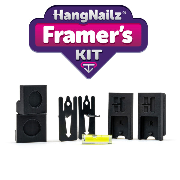 HangNailz® Framer's Kit—Professional 2-Part Drywall Hanger & Sleeve Kit, Aluminum Frame Edition