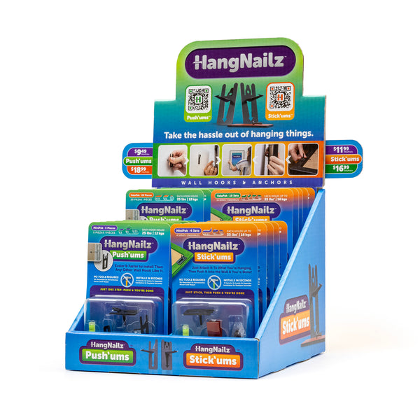 HangNailz™ Retail POP Starter Kit - 80-Count Carton