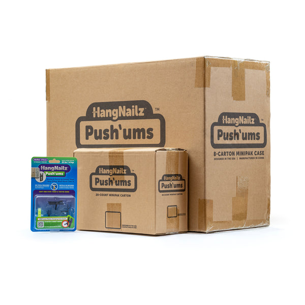 HangNailz™ Push'ums-Mini-Pak, 20-Count, 8-Carton Case