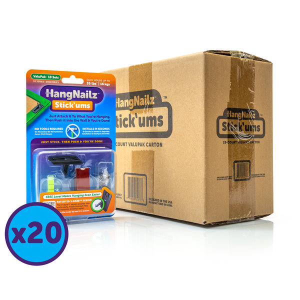 HangNailz™ Stick'ums ValuPak— 20-Count Carton