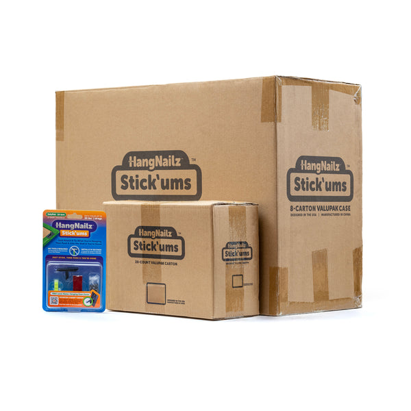 HangNailz™ Stick'ums-Valu-Pak, 20-Count, 8-Carton Case